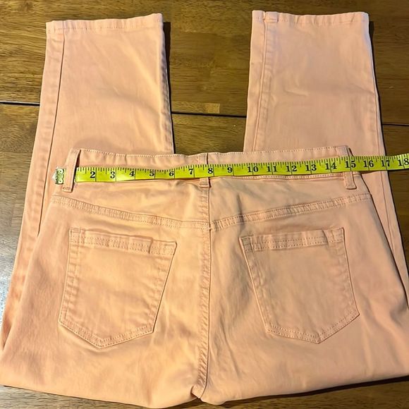 Bandolino Coral/Peach Stretch Women’s Capri Crop Jeans Size 10 Missy - Picture 8 of 10
